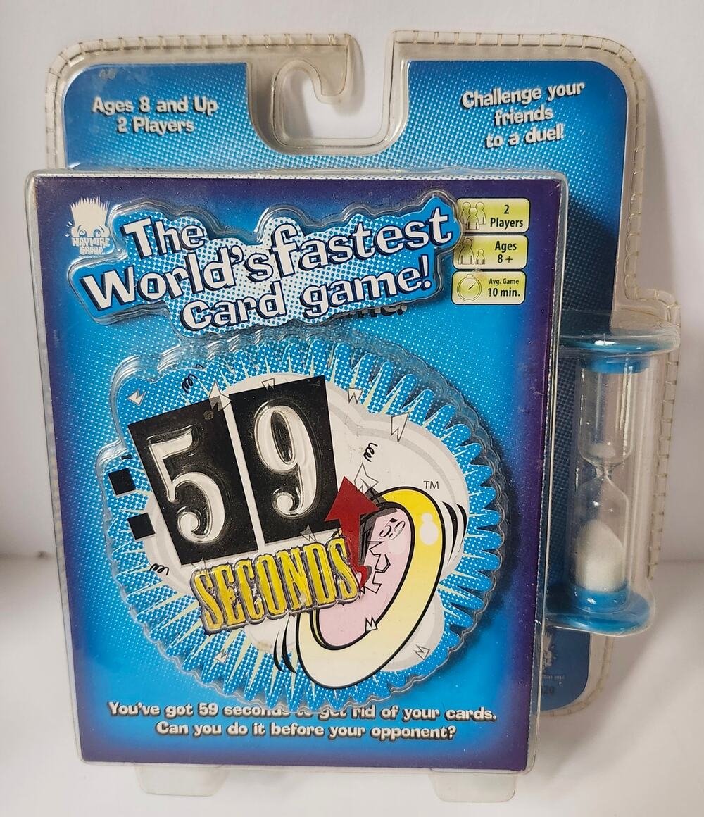 59 Seconds Card Game Sealed NOS 2 Player Family Game Ages 8+ with Timer